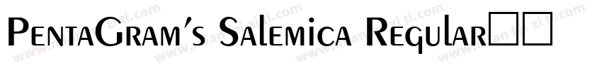 PentaGram’s Salemica Regular字体字体转换